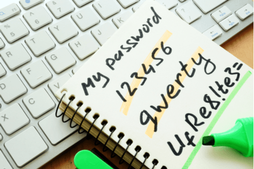 passwords on notepad