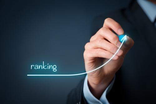 ranking trend with increasing glowing line